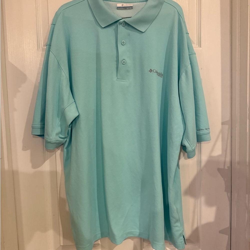 Columbia Men's Light Blue Polo Shirt